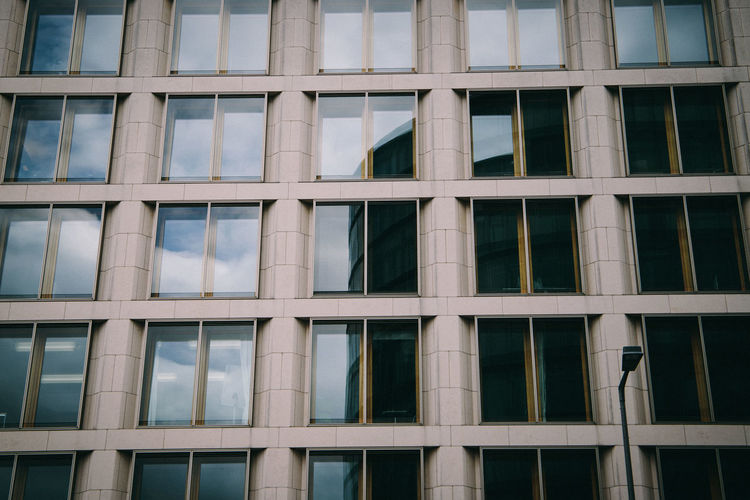 Full frame shot of glass building
