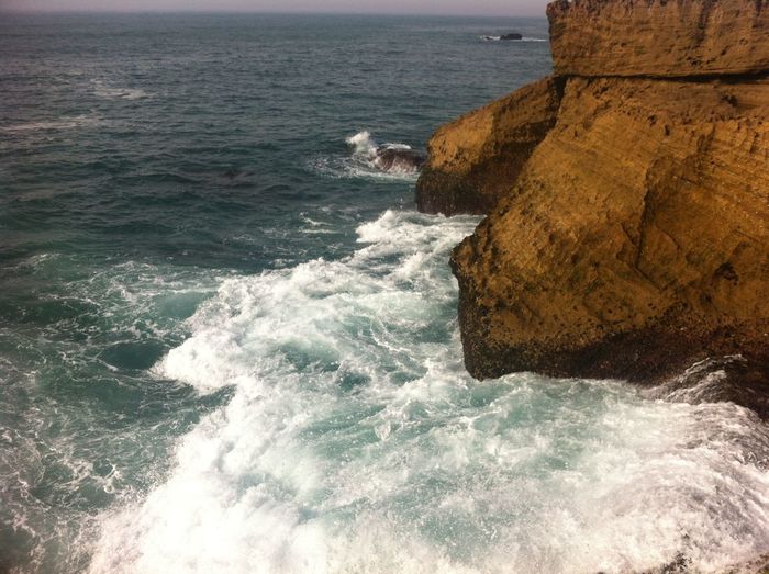 Scenic view of rocks in sea
