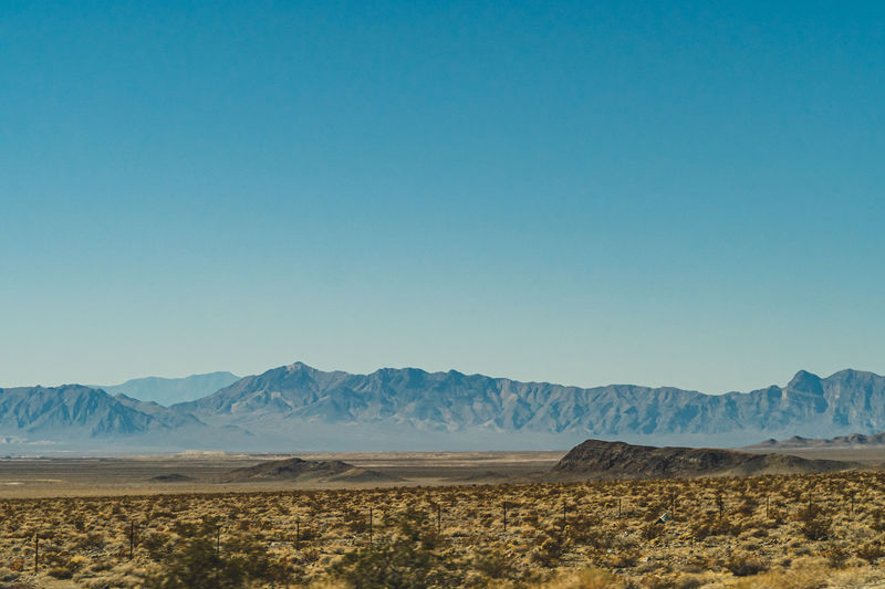 Scenic view of landscape against clear sky