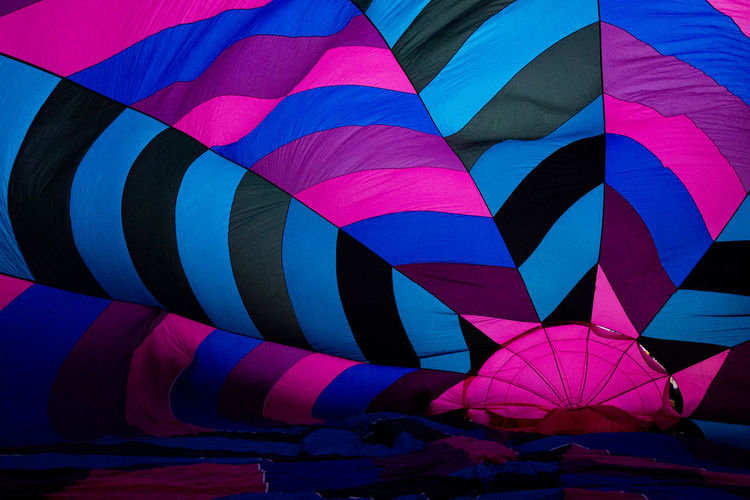 Multi colored hot air balloon