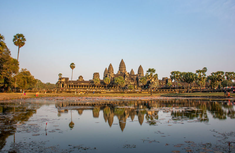 Reflection of temple in water