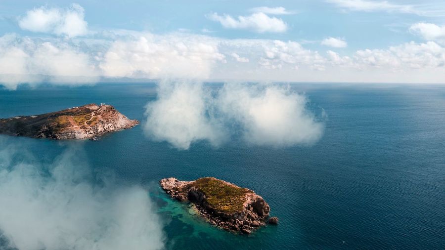 Panoramic view of sea against sky