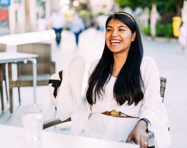 Portrait of a smiling young woman