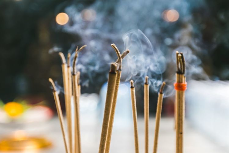 Close-up of incense