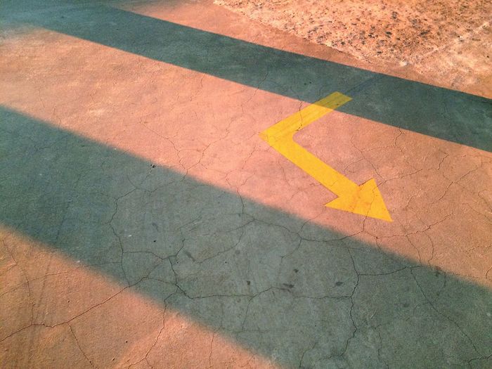 Road marking on road
