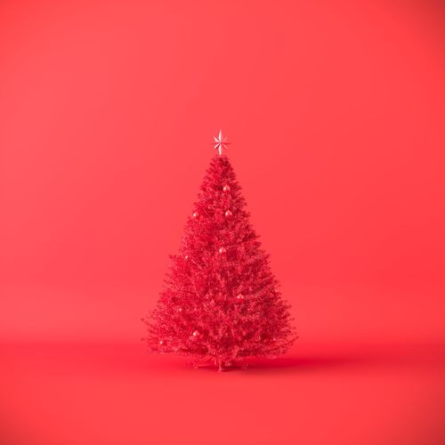 Red christmas tree