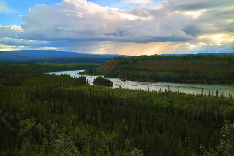 Scenic view of river against sky