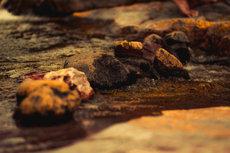 Close-up of rocks on rock
