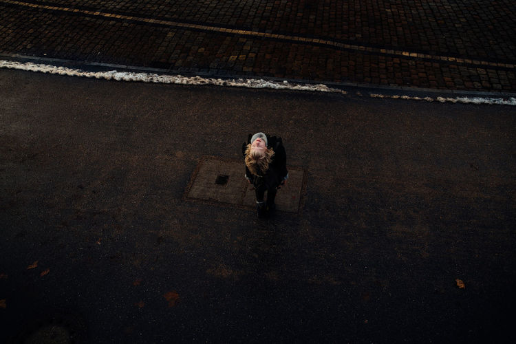 Close-up Day Female From Above Girl Hamburg Hamburger One Animal Outdoors Pattern Snow Street