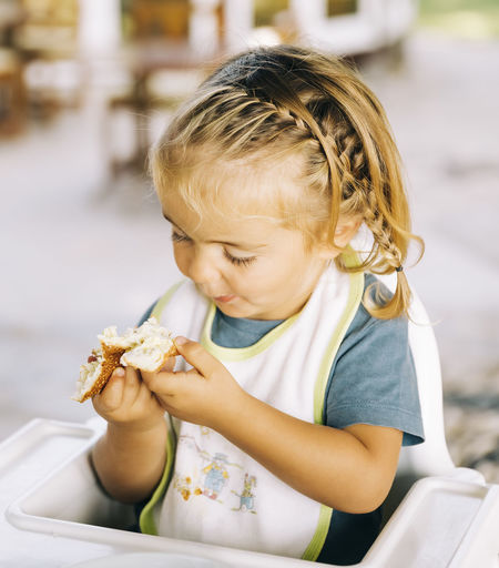 Cute girl holding ice cream