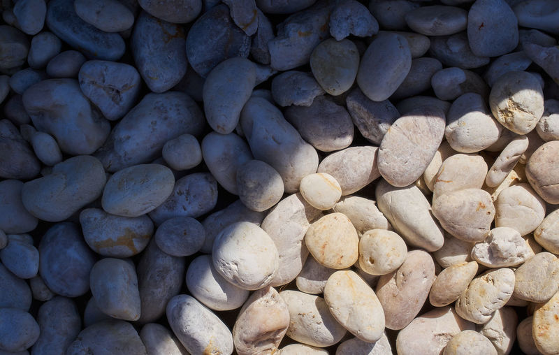 Light and shadow on the white pebbles