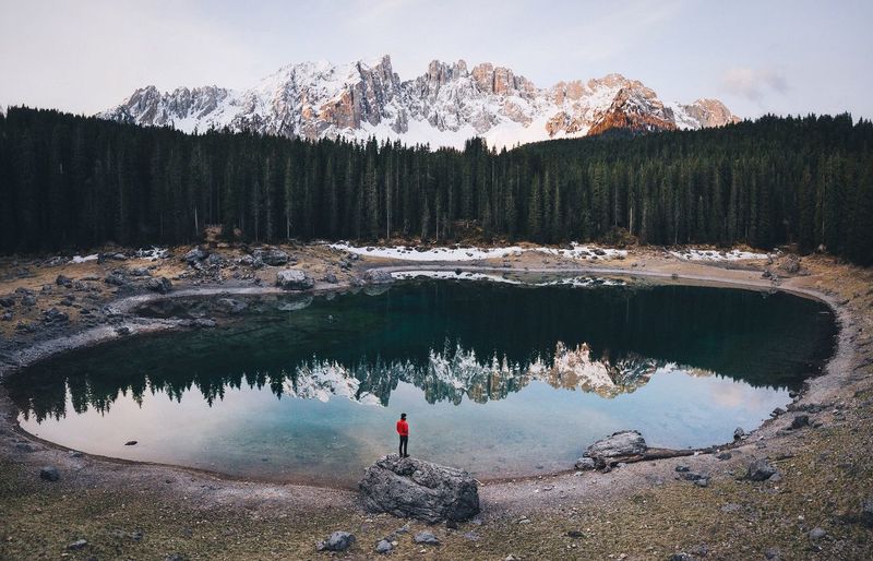 Lago Di Carezza Spring Roadtrip Explore Folk Vscocam Forest Rural Travel Mountain Range Landscape Remote VSCO Vacations Beauty In Nature EyeEm Best Shots Mountain Nature Outdoors Dolomites, Italy Italy Sunrise The Great Outdoors - 2016 EyeEm Awards