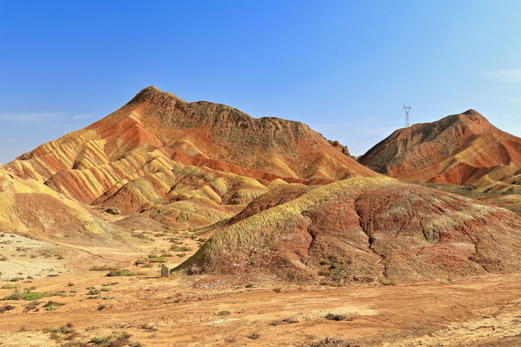Sandstone and siltstone landforms of zhangye danxia-red cloud nnal.geological park. 0806