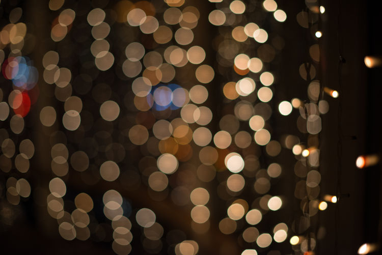 Defocused image of illuminated lights