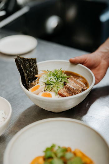 Close-up of food in plate