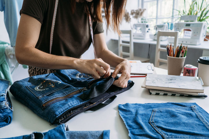 Sustainable fashion, denim upcycling ideas, using old jeans, repurposing jeans, reusing old jeans