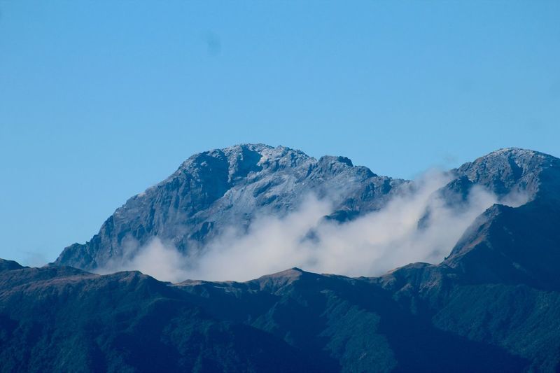 Low angle view of mountain range