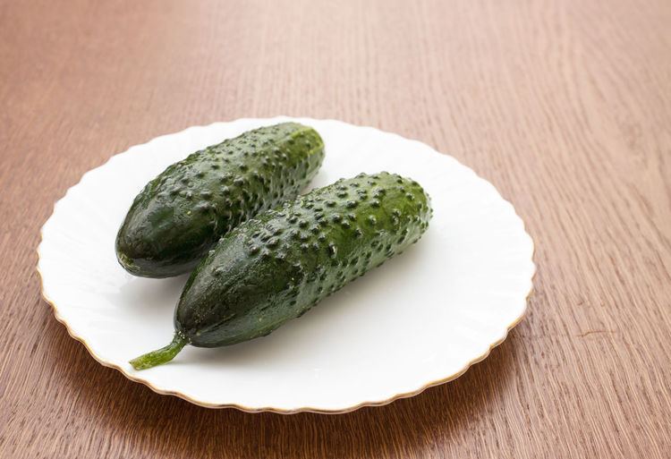 Close-up of food in plate on table