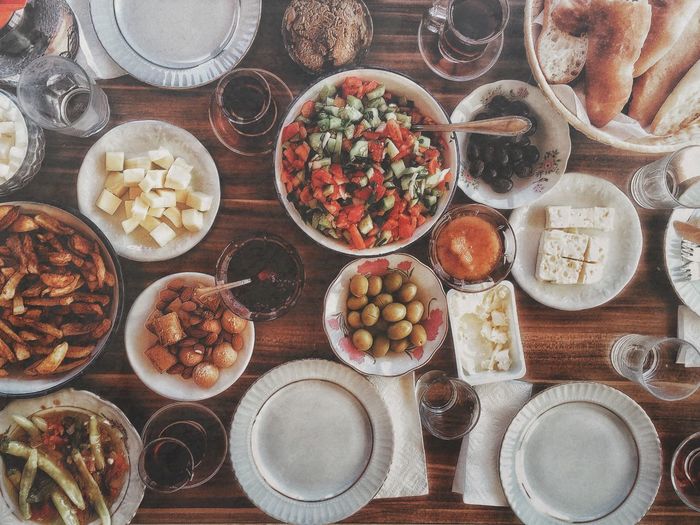 Full frame of food