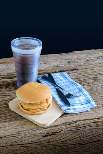 Close-up of breakfast served on table