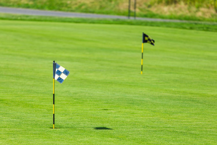 View of flag on golf course