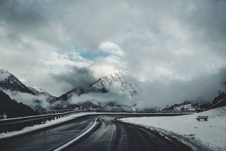 Road passing through mountains