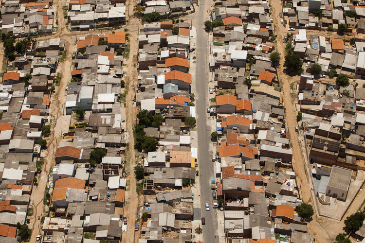 Sao paulo brazil city aerial condominium - slum - favela. view. high quality photo