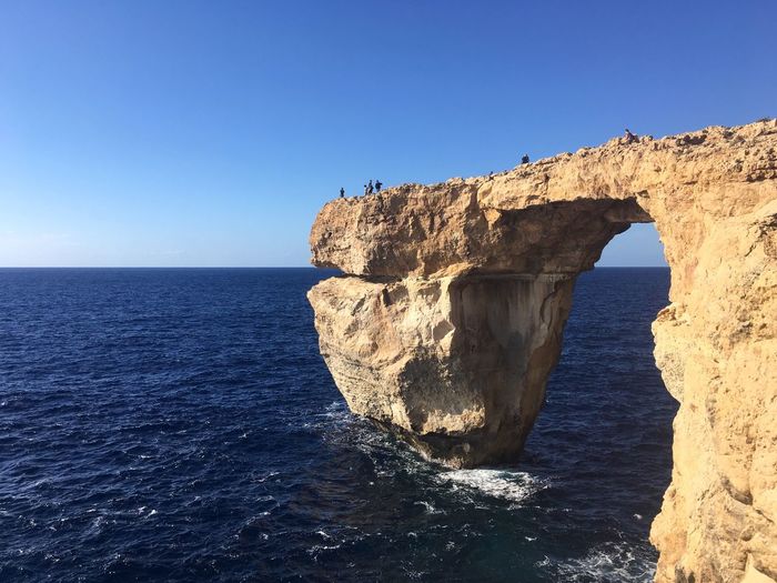 Azure window on mediterranean sea at gozo island