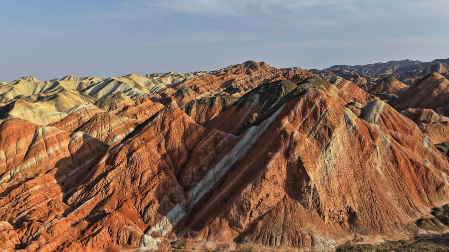 0886 rusty sandstone and siltstone landforms-zhangye danxia nnal.geological park. gansu prov.-china.