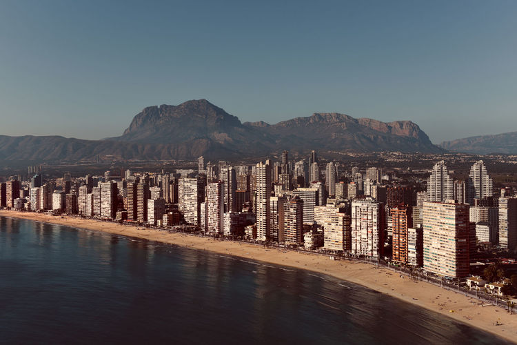 Benidorm cityscape in summer