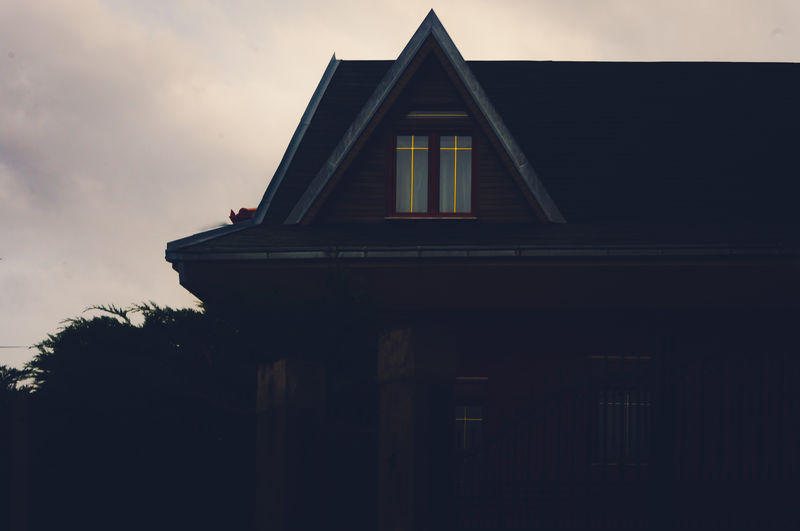 Low angle view of building against sky