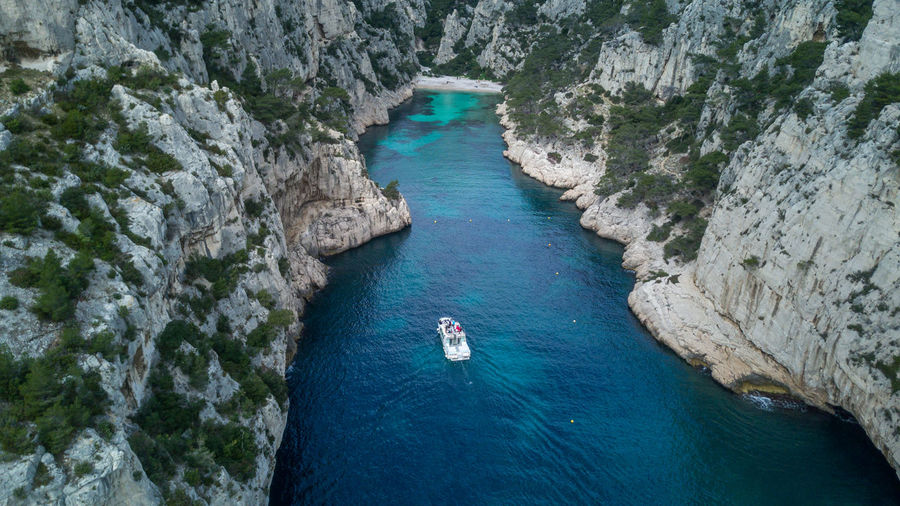 Aerial shot from nature wonder in provence france