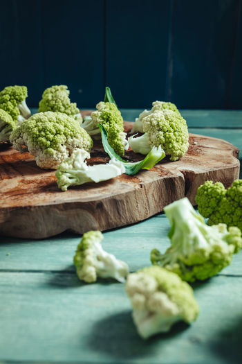 Close-up of vegetables on cutting board