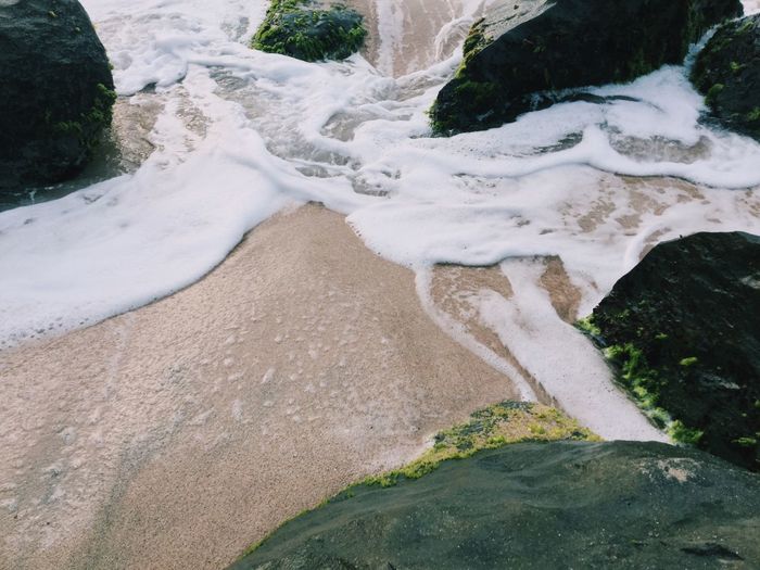 Rocks in sea