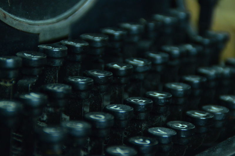 Full frame shot of typewriter