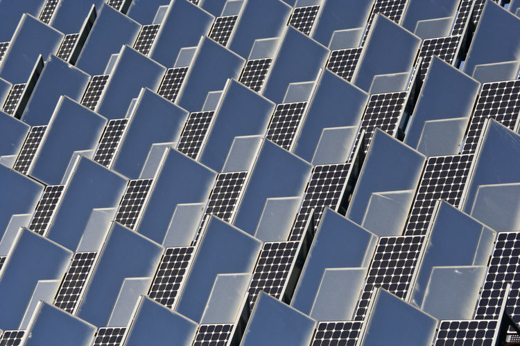 Full frame shot of solar panels