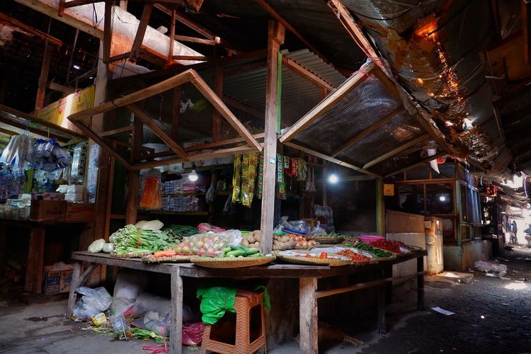 View of market stall in restaurant