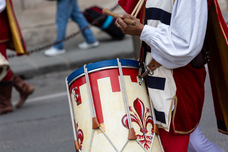 Drummer on the street during local parade