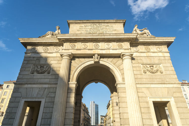 Porta garibaldi at piazza venticinque aprile in milan