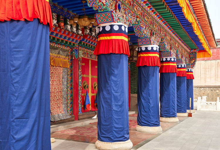 Tibetan buddhist temple architecture partial