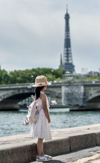 Cute girl discovering paris. 