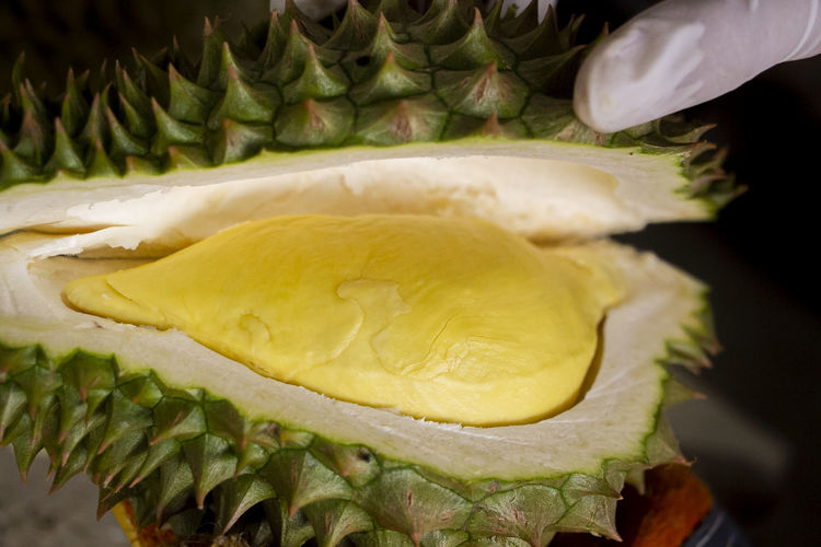 High angle view of durian
