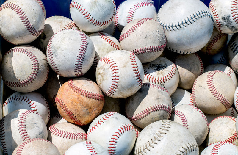 Full frame shot of american baseballs