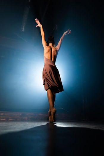 Ballet dancer dancing on stage