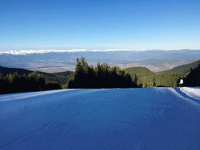 View from a ski slope in bansko